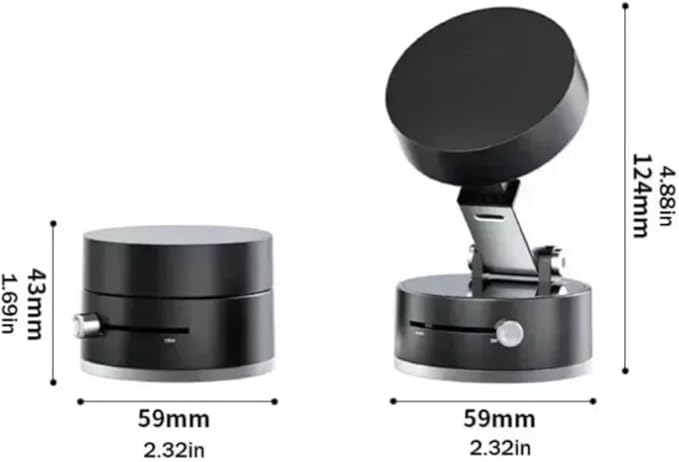 Double-sided extendable phone holder Vacuum Suction Phone Holder Dual Sided Magnetic Mount Compact Design Stable Suction for Cars & Desk