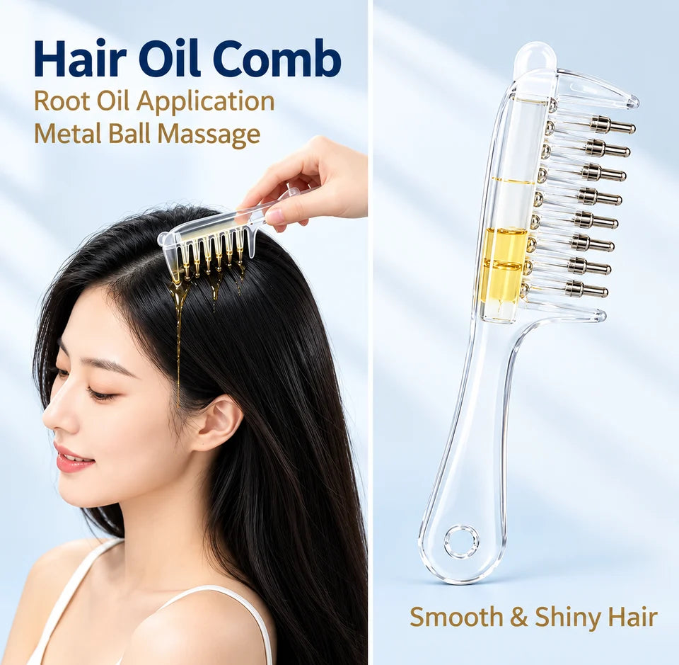 2-in-1 Scalp Massage Oil Comb