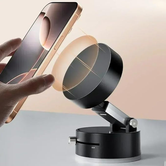 Double-sided extendable phone holder Vacuum Suction Phone Holder Dual Sided Magnetic Mount Compact Design Stable Suction for Cars & Desk