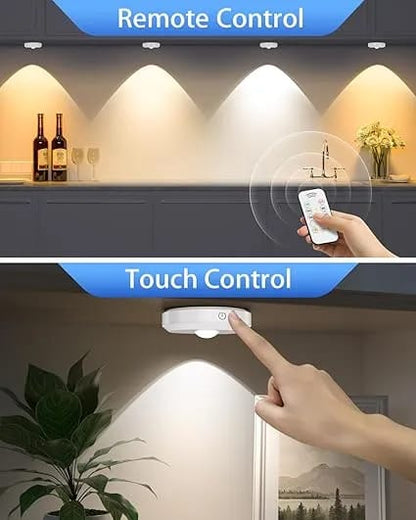 Wireless LED Puck Lights + Remote