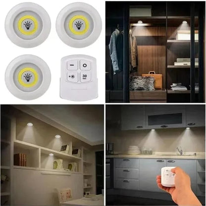 Wireless LED Puck Lights + Remote