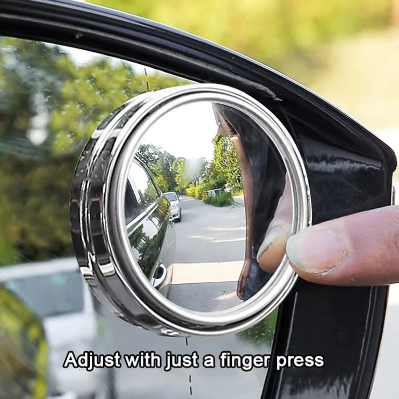 360 Degree Adjustable Blind Spot Mirror Car Auxiliary Rearview Convex Mirror Round Frame Wide Angle Mirrors for Car Reverse