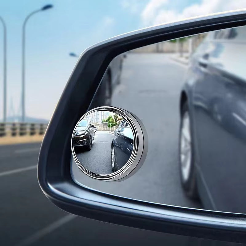 360 Degree Adjustable Blind Spot Mirror Car Auxiliary Rearview Convex Mirror Round Frame Wide Angle Mirrors for Car Reverse
