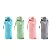 600ml Foldable Silicone Water Bottle – UltraSlim, Leak-Proof & Lightweight – Portable & Collapsible
