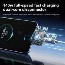 Intelligence Full Charge Auto-Disconnect Charging Adapter 140W Fast Charge Safety Separator Automatically for Type-C Charge