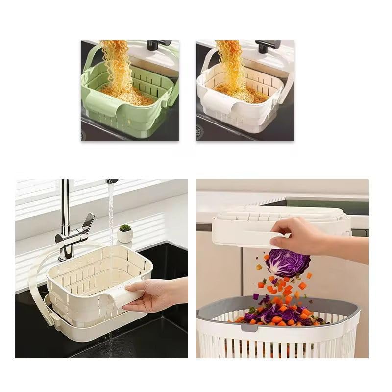 Kitchen Sink Drain Basket Hanging Sink Drains Holder Detachable Strain Basket Easy to Clean