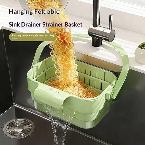 Kitchen Sink Drain Basket Hanging Sink Drains Holder Detachable Strain Basket Easy to Clean
